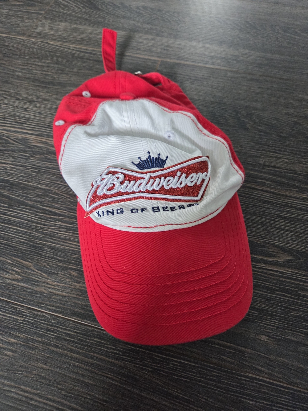 Budweiser Red and White Baseball Cap